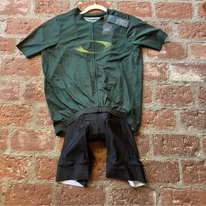 NWT Oakley Endurance Packable Hunter Green FullZip ShortSleeve Cycling Jersey XL